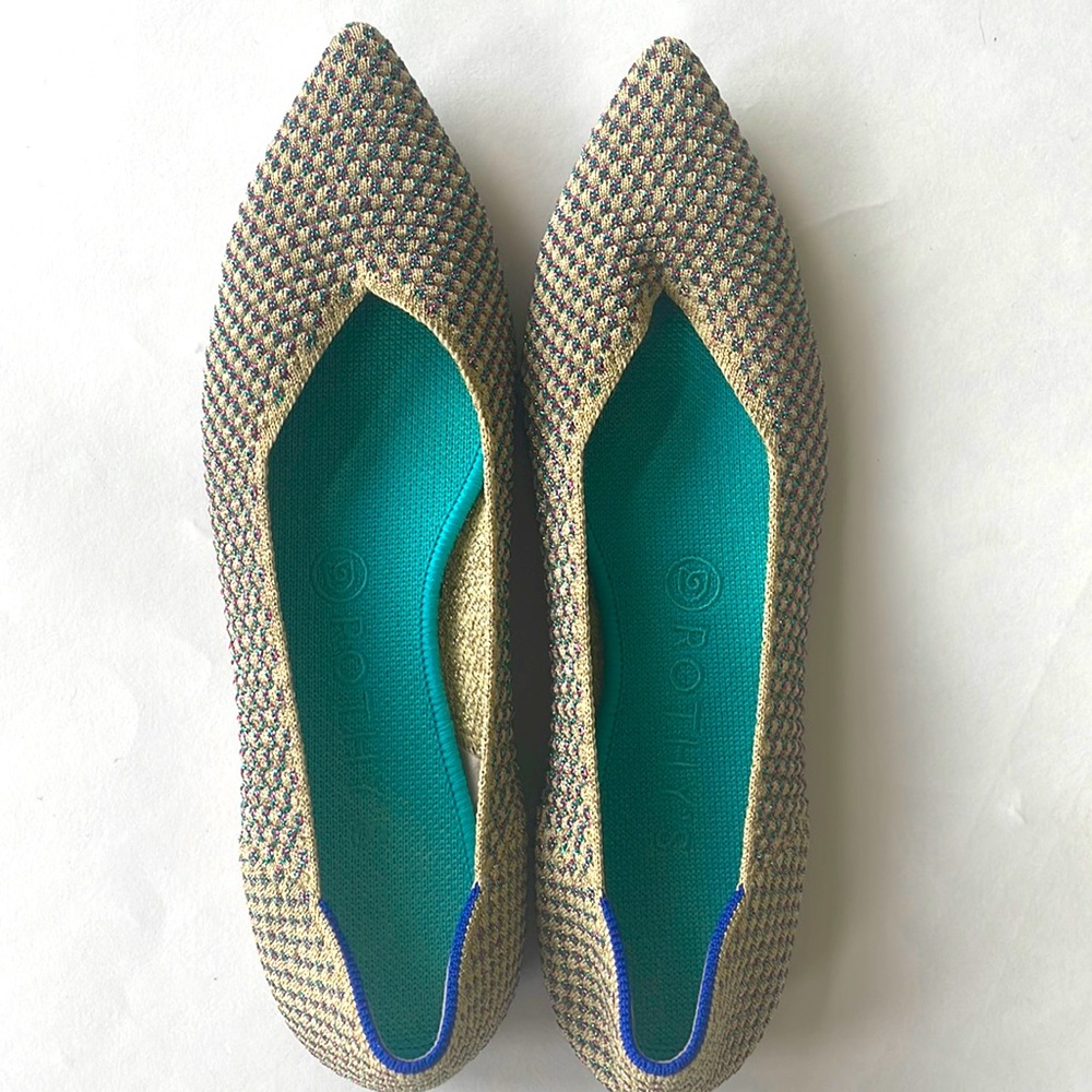 Rothys Metallic Point size 9
